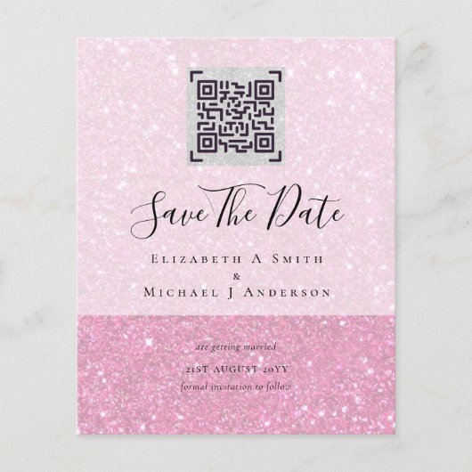 QRスモダンキャンのコー結婚ドの日救付招待状 チラシ (正面)