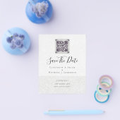 QRスモダンキャンのコー結婚ドの日救付招待状 チラシ (シングル)