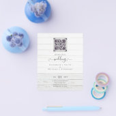 QRスモダンキャンのコー結婚ドの日救付招待状 チラシ (シングル)