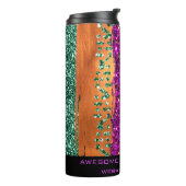 *～* QRスワッグアニマルプリントグリッターガーリー虹  タンブラー (回転左)