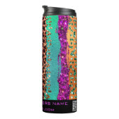 *～* QRスワッグアニマルプリントグリッターガーリー虹  タンブラー (回転右)