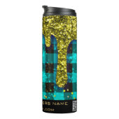 *~* QRスワッグク素朴リスマス金ゴールドドリッププレード タンブラー (回転右)