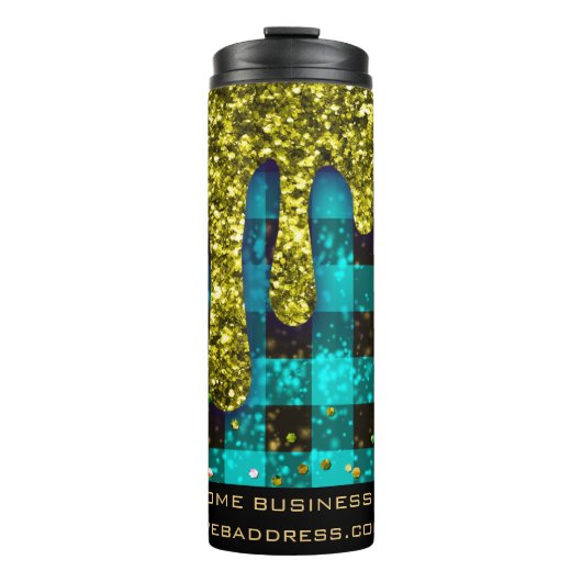 *~* QRスワッグク素朴リスマス金ゴールドドリップ タンブラー (正面)