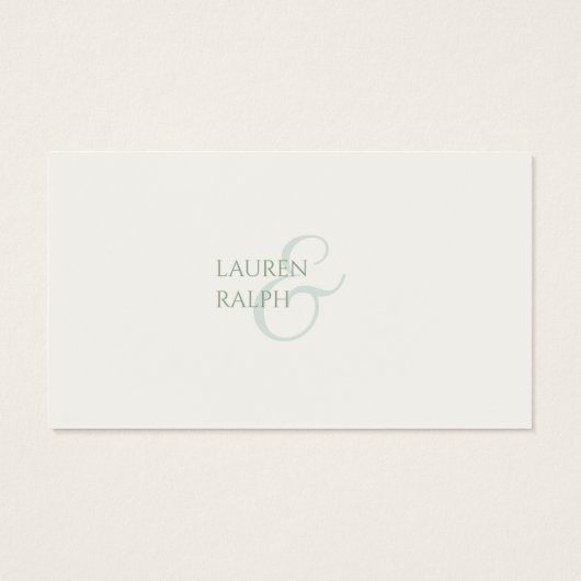 QRセージとアイボリーギフト登録エンクロージャカード (裏面)