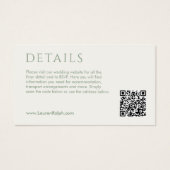 QRセージとアイボリーギフト登録エンクロージャカード (正面)