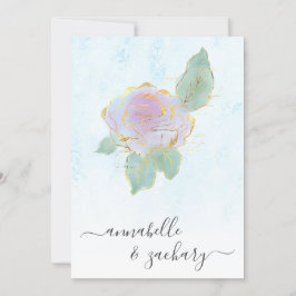 *~* QRターコイズダマスクRSVPバラAR12結婚のInv 招待状