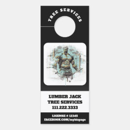 *~* QRツリーサービス筋肉の男のドア ドアノブサイン