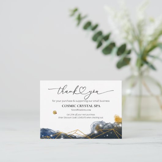 *~* QRディスカウントありがとうロゴAP8レビュー エンクロージャーカード (スタンド正面)