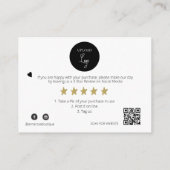 *~* QRディスカウントありがとうロゴAP8レビュー エンクロージャーカード (裏面)