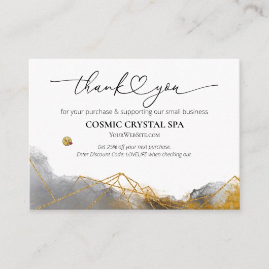 *~* QRディスカウント – サンキューロゴAP8レビュー エンクロージャーカード (正面)