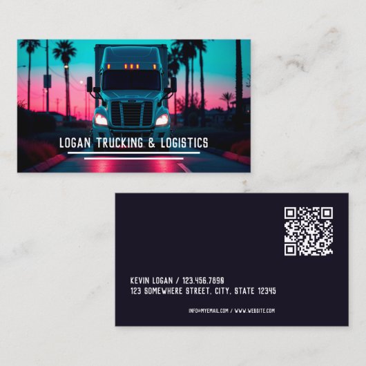 QRトラッキングロジスティクス 名刺 (正面/裏面)