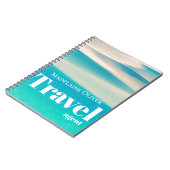 QRトラベル海ビーチシーモダンブルー ノートブック (左側)