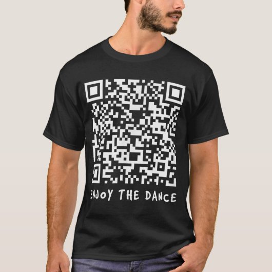Qrトランおもしろいプ踊りインタラクティブコード_1 Tシャツ (正面)