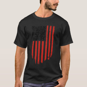 Qrトランプおもしろい踊りダンスコード赤と白 Tシャツ
