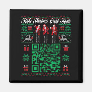 QRトランプダンスコードサンタトランプクリスマスをグレートに マグネット