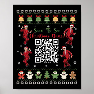 Qrトランプダンスコードプレジデントダンスコードクリスマス ポスター