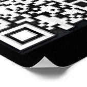 Qrトランプ大統領トランプダンスコードユニおもしろい ポスター (角)