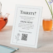 QRドリンクの結婚メニューのタイムレス開花 台座サイン (インサイチュ)