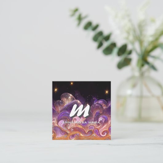 *~* QRナイトスタースキーエテリアール波AP93 スクエア名刺 (スタンド正面)