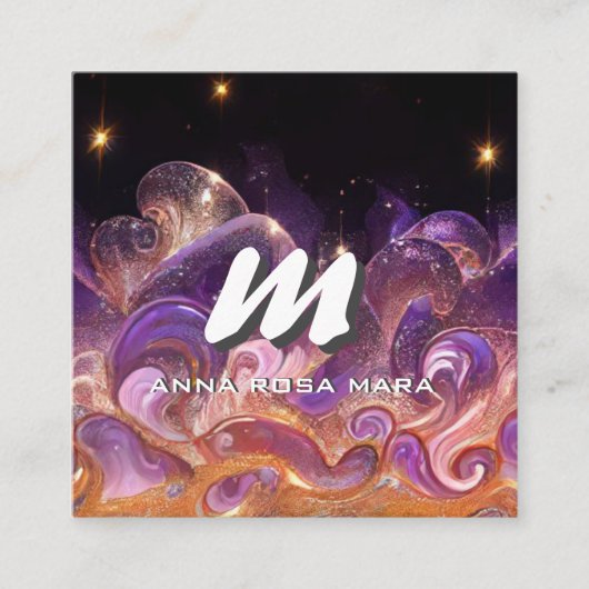 *~* QRナイトスタースキーエテリアール波AP93 スクエア名刺 (正面)