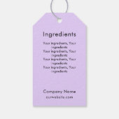 QRバイオレット事業を掲載した製品原料 ギフトタグ (裏面)