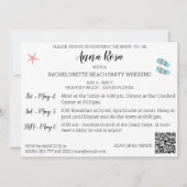 *~* QRバチェロレッテビーチ週末パーティの招待状 招待状 (裏面)