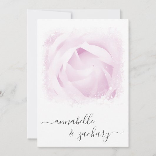 *~* QRバラフラワー+ RSVP - AR8結婚の招待 招待状 (正面)