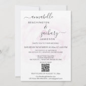 *~* QRバラフラワー+ RSVP - AR8結婚の招待 招待状 (裏面)