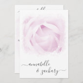 *~* QRバラフラワー+ RSVP - AR8結婚の招待 招待状 (正面/裏面)