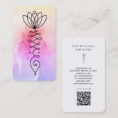 *~* QRバラロータスハートニルバマッサージ霊気ヨガ 名刺 (正面/裏面)