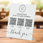 QRバーコード支払業務台座看板 台座サイン