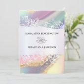 *~* QRパステルRSVP AR2ゲート結婚式招待状 招待状 (スタンド正面)