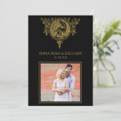 *～* QRビクトリアン写真RSVP AR6 結婚's 招待状 (スタンド正面)