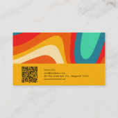 QRビジネスカラフルカードとのレトロ 名刺 (裏面)