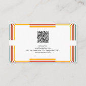 QRビジネスカラフルカード付きグリーンイラストレーション 名刺 (裏面)