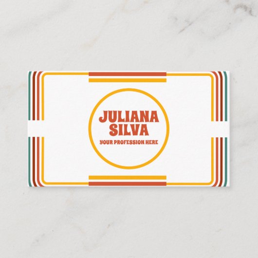 QRビジネスカラフルカード付きグリーンイラストレーション 名刺 (正面)