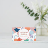 QRビジネスモダンカード付き森パターン見本 名刺 (スタンド正面)