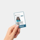 QRビジネスIDロゴ |病院医療従事者Ba バッジ (Handheld)