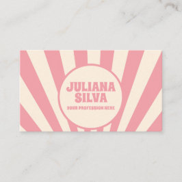 QRビファンキージネスカード付きGroovy Hippie 60s 名刺