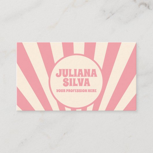 QRビファンキージネスカード付きGroovy Hippie 60s 名刺 (正面)