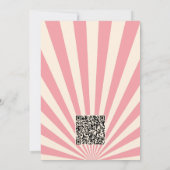 QRファンキー付きGroovy Hippie 60s結婚 招待状 (裏面)