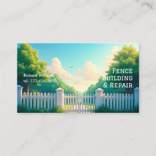 QRフェンス設置修理 名刺 (正面)