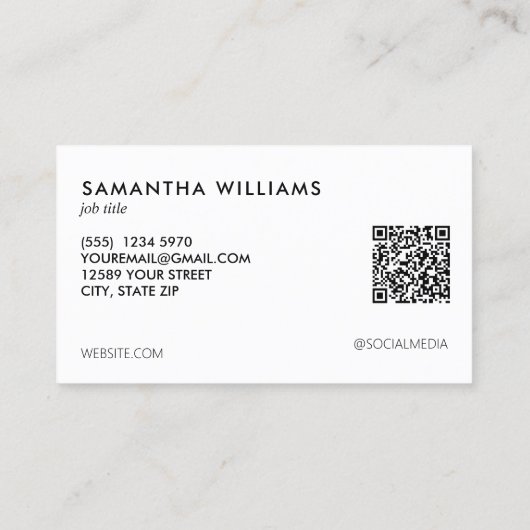 QRフォト軍隊軍 コーリングカード (裏面)