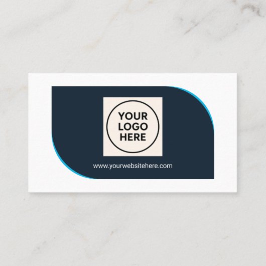 QRフォーマルプロフェッショナルモダンネイビーブルー企業の 名刺 (裏面)