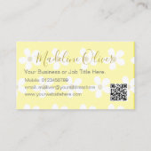 QRフローライエローラージホワイト金ゴールドプロフェッショナル 名刺 (裏面)