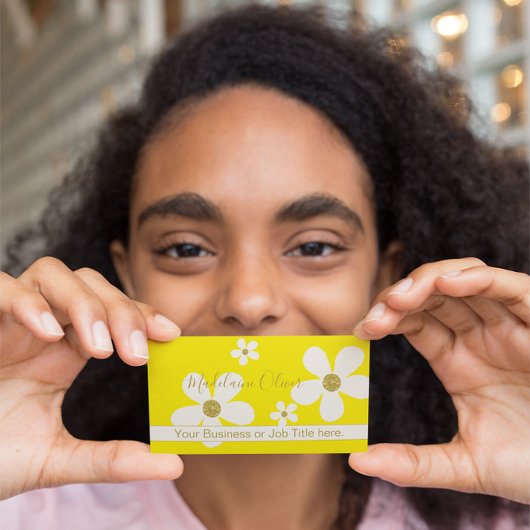 QRフローライエローラージホワイト金ゴールドプロフェッショナル 名刺