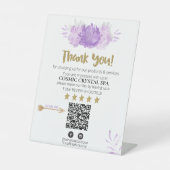 *~* QRフローラピンクレビューロゴAPに感謝8 台座サイン (正面)