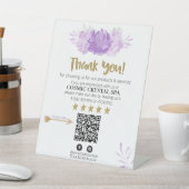 *~* QRフローラピンクレビューロゴAPに感謝8 台座サイン (インサイチュ)