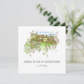 *~* QRブドウItaly AR21 RSVP Vineyard 結婚's 招待状 (スタンド正面)