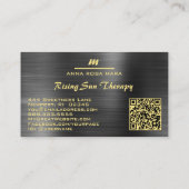 *~* QRブラックAP66アイボリー金ゴールドグリッターイニシャル 名刺 (裏面)